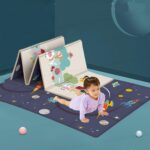 Covor de joaca spuma 200x180cm Racheta cu 2 fete termoizolant