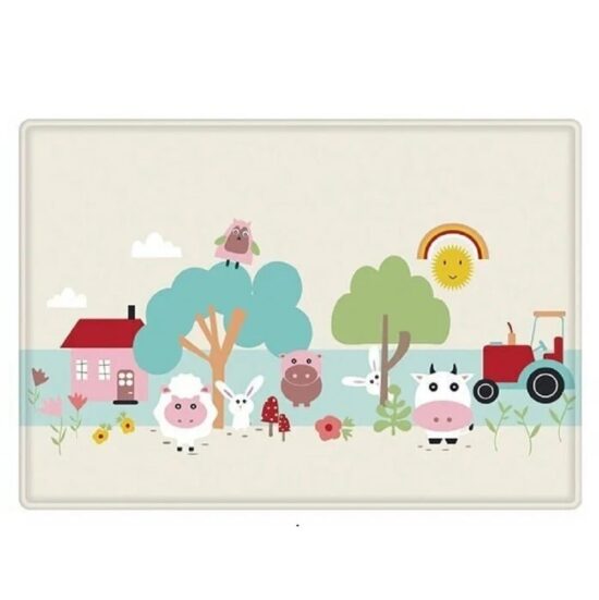 Covor de joaca spuma 200x180cm Racheta cu 2 fete termoizolant