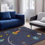 Covor de joaca spuma 200x180cm Racheta cu 2 fete termoizolant