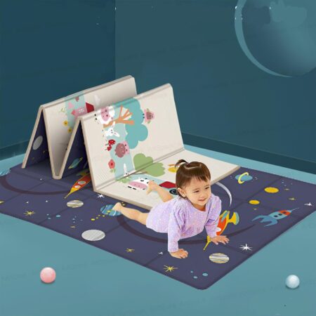 Covor de joaca spuma 200x180cm Noaptea cu 2 fete termoizolant