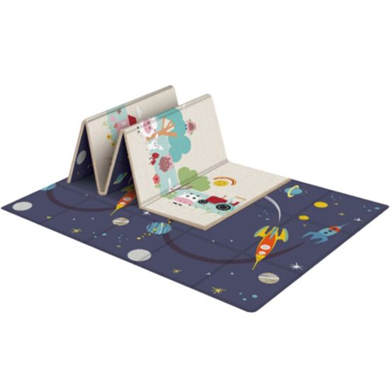 Covor de joaca spuma 200x180cm Racheta cu 2 fete termoizolant