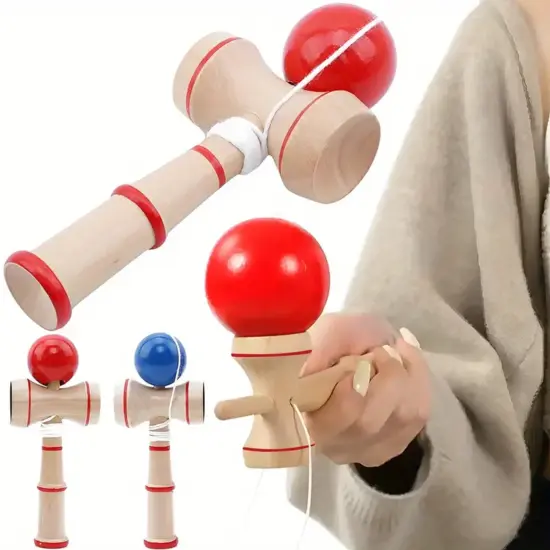 Jucarie Kendama 12cm Joc de indemanare din lemn antistres