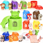 Jucarie Montessori Asociere si sortare Marionete cu 12 Animale