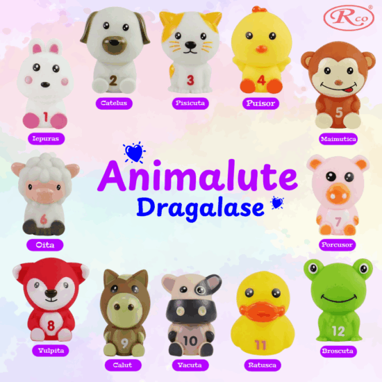 Jucarie Montessori Asociere si sortare Marionete cu 12 Animale