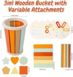 Jucarie Montessori Paharul pastel sortator forme geometrice colorate