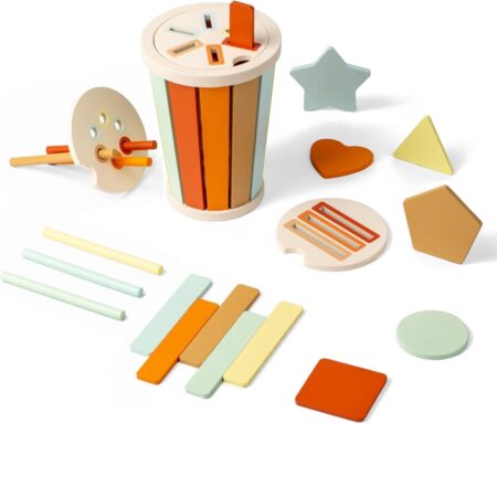 Jucarie Montessori Paharul pastel sortator forme geometrice colorate