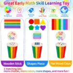 Jucarie Montessori Paharul sortator cu forme geometrice colorate