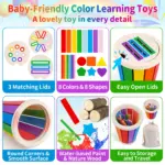 Jucarie Montessori Paharul sortator cu forme geometrice colorate