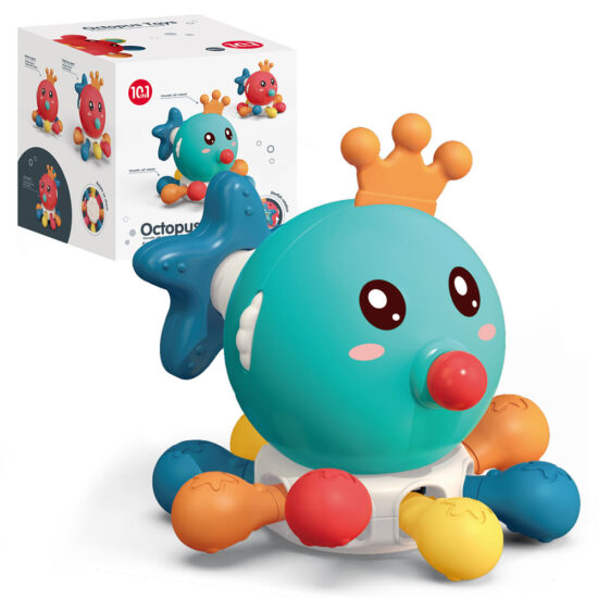 Jucarie-interactiva-Senzoriala-Caracatita-din-silicon-pentru-dentitie