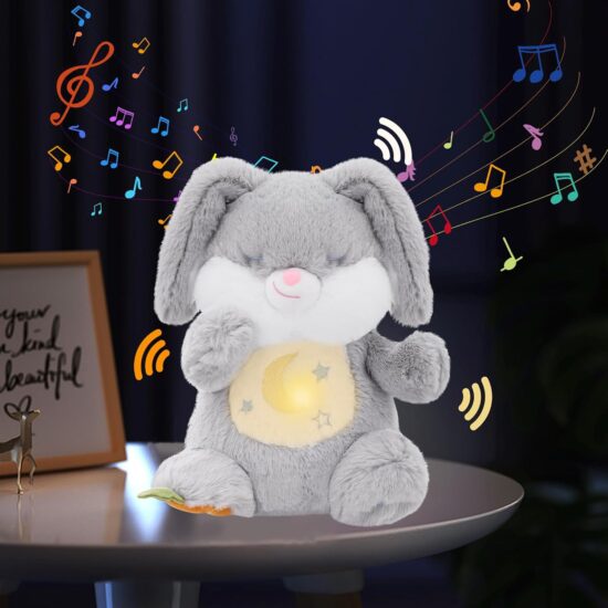 Jucarii plus Iepurasul interactiv care sforaie Lampa de veghe muzicala