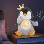 Jucarii plus Pinguinul interactiv Respira Lampa de veghe muzicala