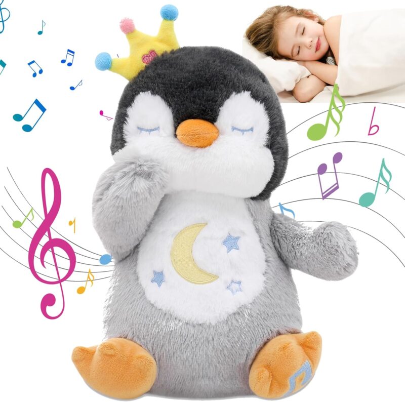 Jucarii plus Pinguinul interactiv Respira Lampa de veghe muzicala
