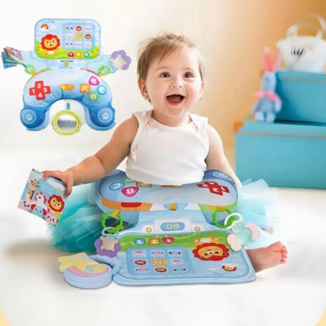 Perna Bleu pentru burtica si cap cu Covoras si accesorii bebe