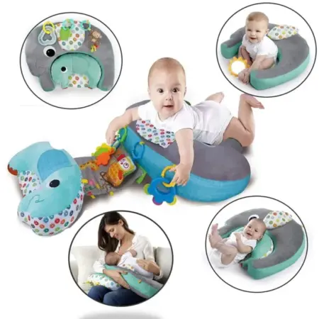 Perna Burtica Alaptare bebe moale Elefant cu Pui si accesorii