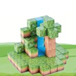 Set 64 Cuburi magnetice MineCraft Magnetic Jucarii Stem creative