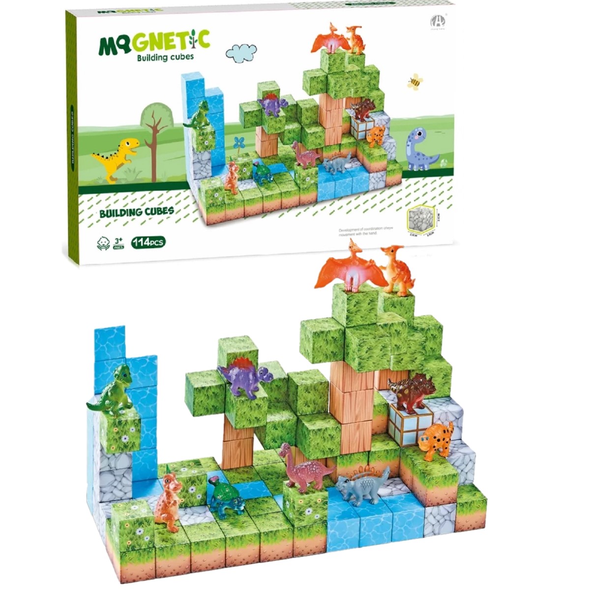 Set 64 Cuburi magnetice MineCraft Magnetic