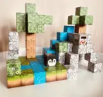 Set 78 Cuburi magnetice MineCraft Magnetic Jucarii Stem creative