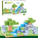 Set 78 Cuburi magnetice MineCraft Magnetic Jucarii Stem creative