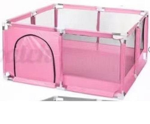 Tarc de joaca 126x126cm Patrat cu 50 bile colorate pentru copii