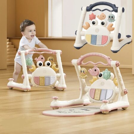 Antepremergator si Centru de joaca cu covoras si Zornaitori 4in1