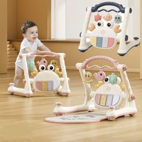 Antepremergator si Centru de joaca cu covoras si Zornaitori 4in1