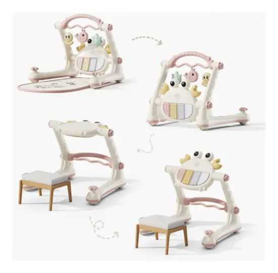 Antepremergator si Centru de joaca cu covoras si Zornaitori 4in1