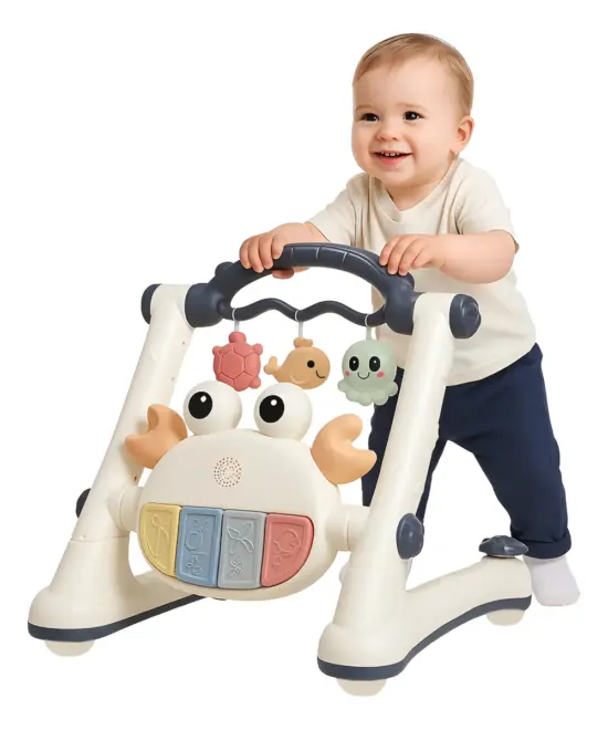 Antepremergator si Centru de joaca cu covoras si Zornaitori 4in1