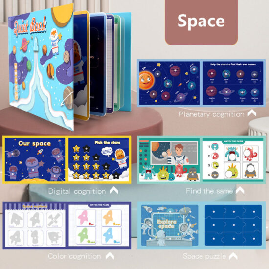 Carte educativa interactiva Nave piese puzzle repozitionabile