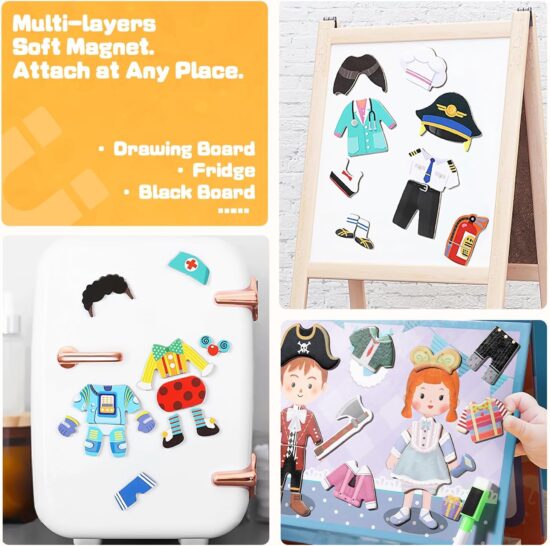 Carte magnetica Imbraca Costume Puzzle magnetic Tabla desen