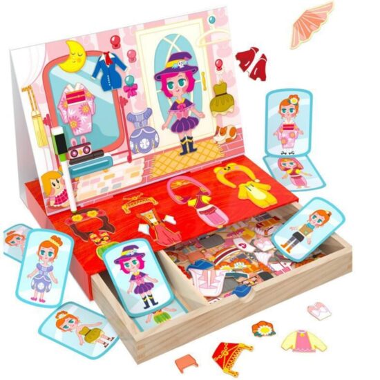 Carte magnetica Imbraca printesa Puzzle magnetic Tabla desen