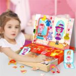Carte magnetica Imbraca printesa Puzzle magnetic Tabla desen