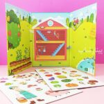 Carte magnetica pliabila Tematica Ferma animalelor fericite Puzzle