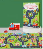 Carte magnetica pliabila Tematica Trafic Urban Puzzle copii