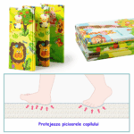 Covoras joaca XPE Curcubeu 180 x 200cm pliabil impermeabil