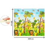 Covoras joaca XPE Curcubeu 180 x 200cm pliabil impermeabil