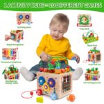 Cub Activitati Montessori 9in1 Pescuit Xilofon Sortare fructe lemn