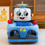 Fotoliu bebelusi Robot albastru cu suport pentru picioare din plus