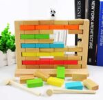 Joc Jenga Zidul instabil Darama caramizile Cuburi echilibru lemn