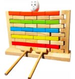 Joc Jenga Zidul instabil Darama caramizile Cuburi echilibru lemn