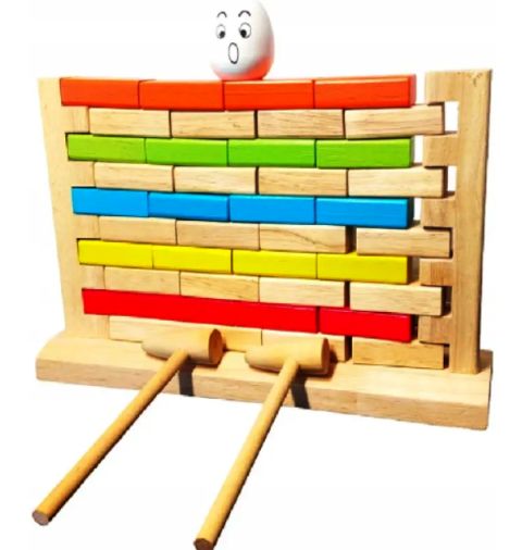 Joc Jenga Zidul instabil Darama caramizile Cuburi echilibru lemn