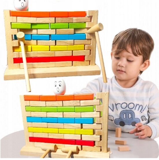 Joc Jenga Zidul instabil Darama caramizile Cuburi echilibru lemn2 Joc Jenga Zidul instabil Darama caramizile Cuburi echilibru lemn