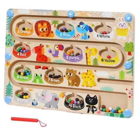 Joc Montessori Labirint magnetic Animale sortare si numarare