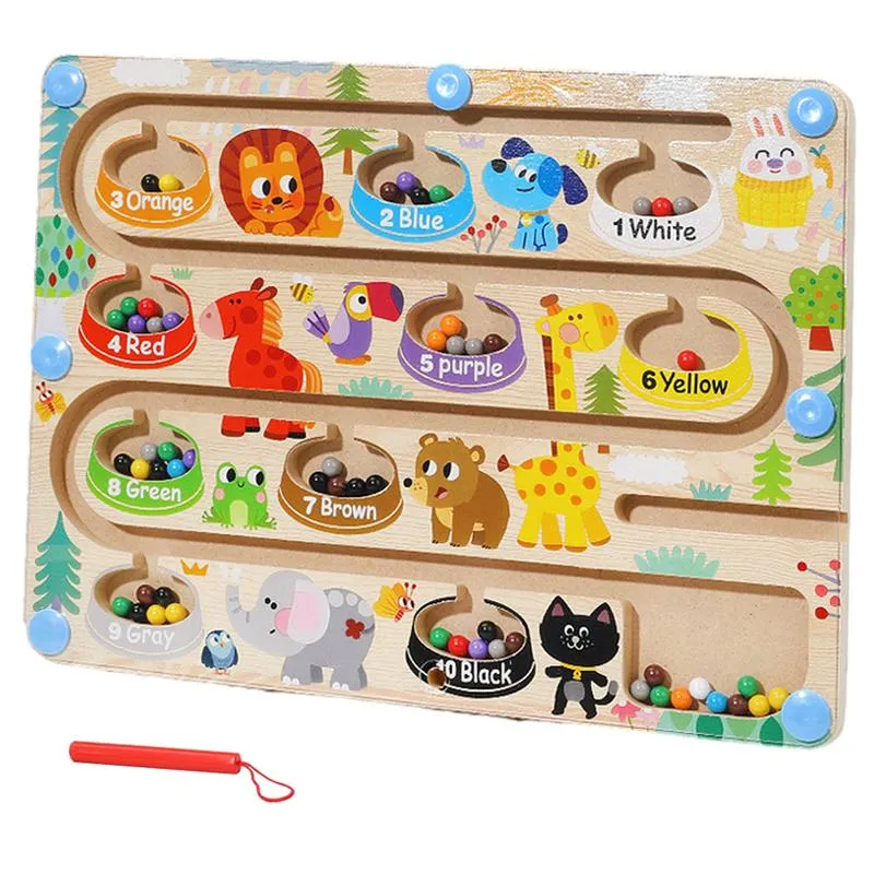 Joc Montessori Labirint magnetic Animale sortare si numarare