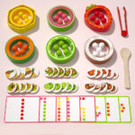 Joc Montessori logic Sortarea Numararea Recunoasterea Fructelor