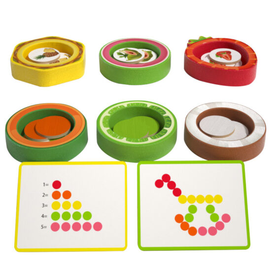 Joc Montessori logic Sortarea Numararea Recunoasterea Fructelor