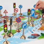 Joc Semne indicatoare de circulatie cu plansa ilustrata Trafic