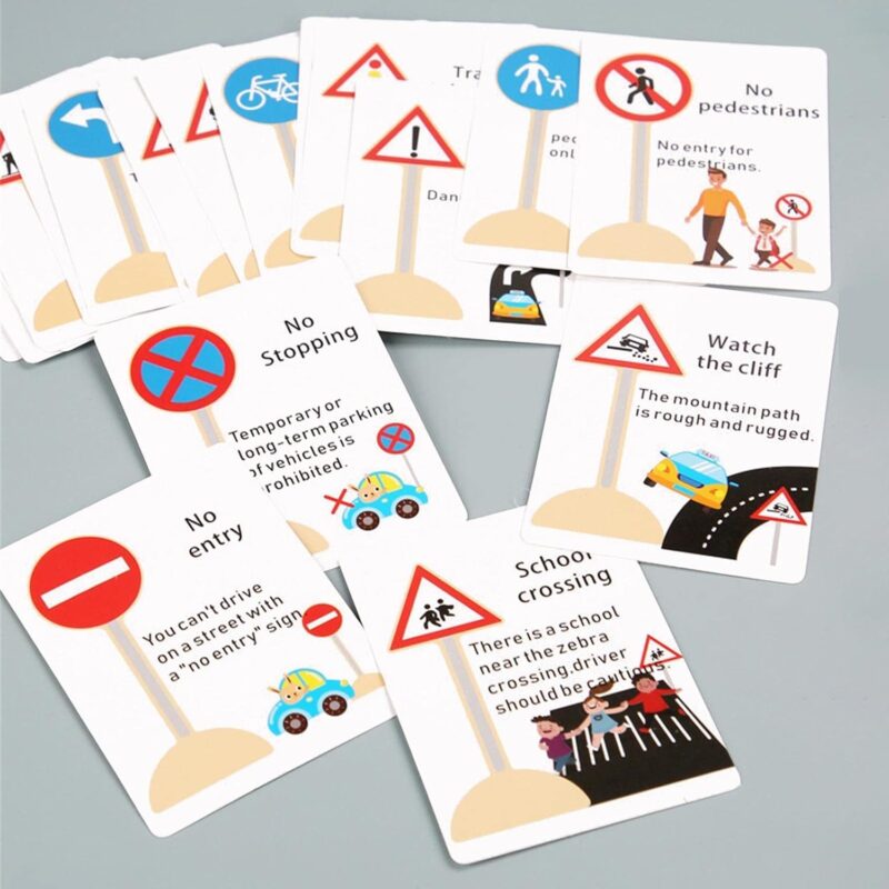 Joc Semne indicatoare de circulatie cu plansa ilustrata Trafic