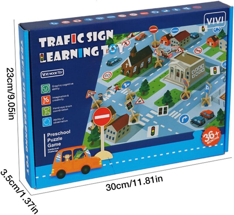 Joc Semne indicatoare de circulatie cu plansa ilustrata Trafic