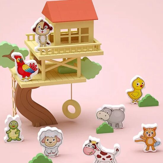 Joc educativ Logaritm 6in1 cu Vehicule Animale Operatii Pescuit