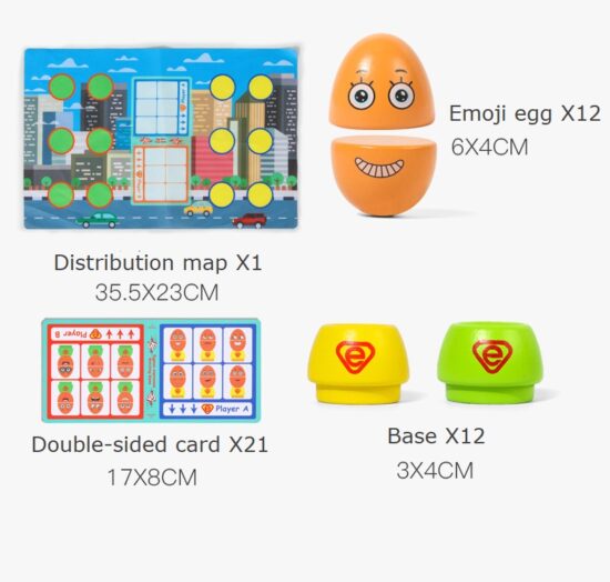 Joc educativ distractiv Oua Emoji Asociaza expresiile faciale
